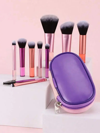 Shein 10 Pcs Classic Multifunctional Makeup Brush Set