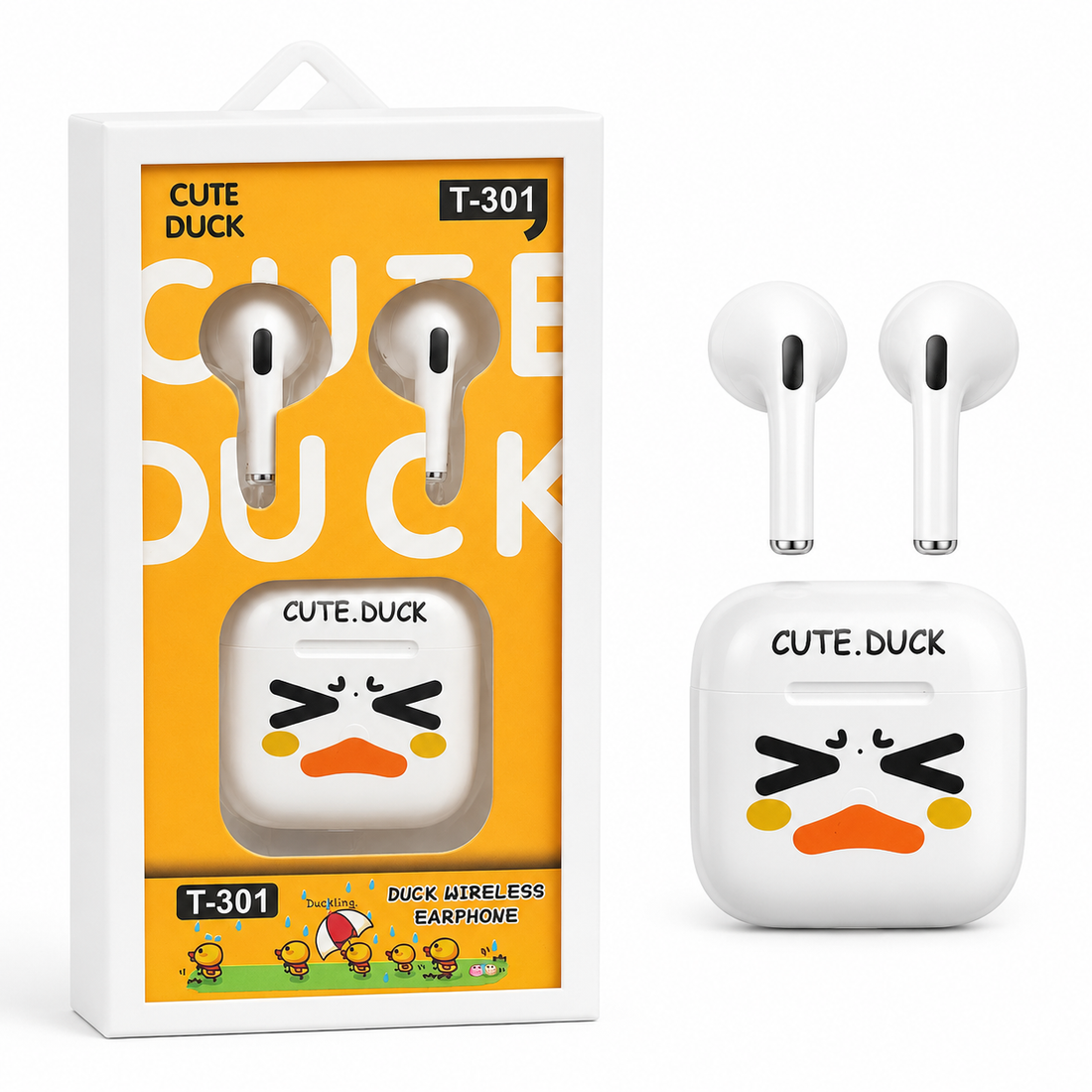 Cute Cartoon Wireless Earbuds Sassy Duck