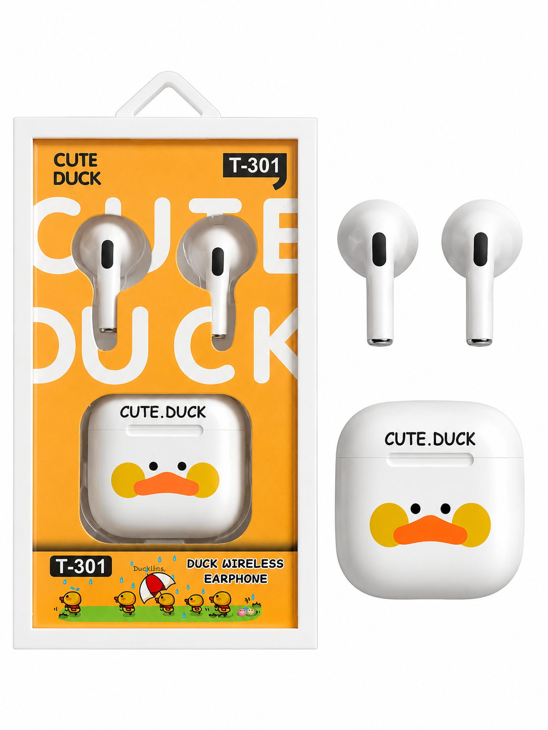 Cute Cartoon Wireless Earbuds  Sunny Duck