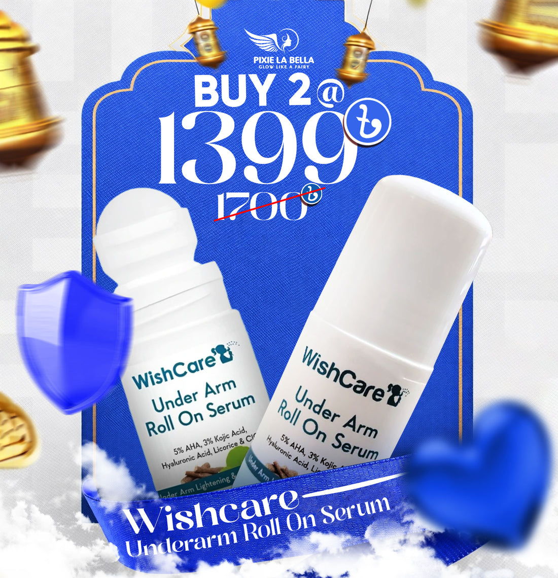 WishCare Under Arm Roll On Serum Buy 2 Deal