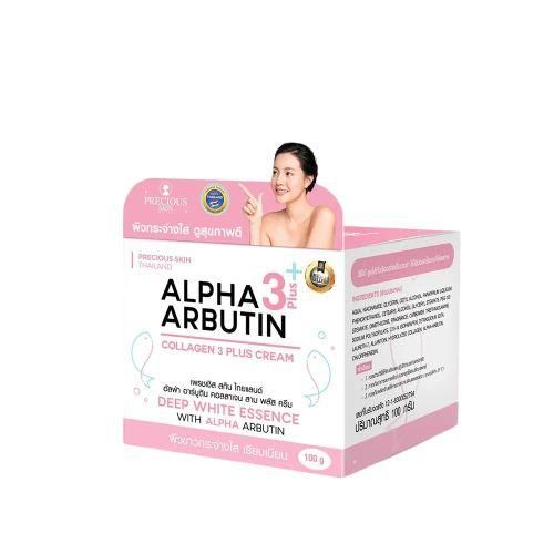PRECIOUS SKIN Alpha Arbutin 3+ Plus (Deep White Essence) Collagen Cream 100g