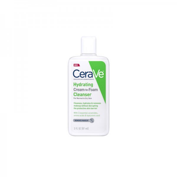 Cerave Hydrating Cream-to-Foam Cleanser for Normal to Dry Skin 87ml