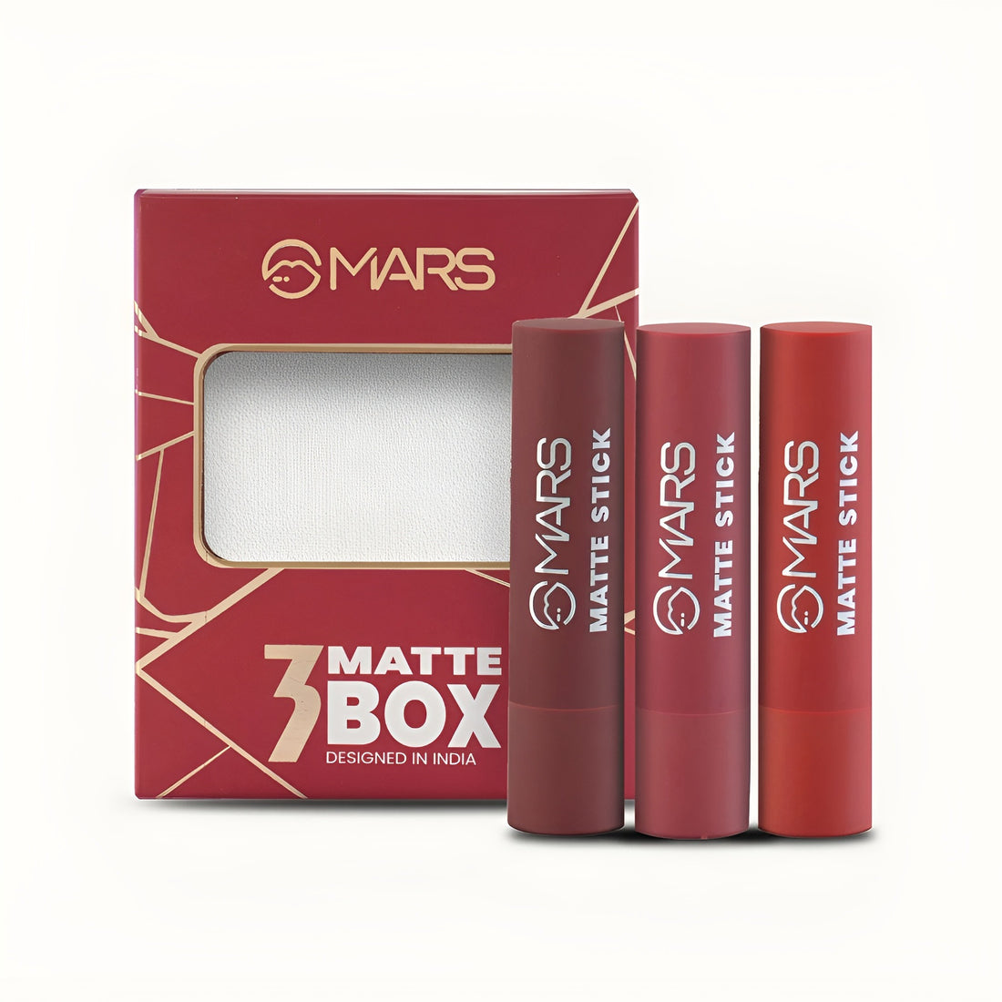 Matte Lipsticks Box | Set of 3 reds and maroons